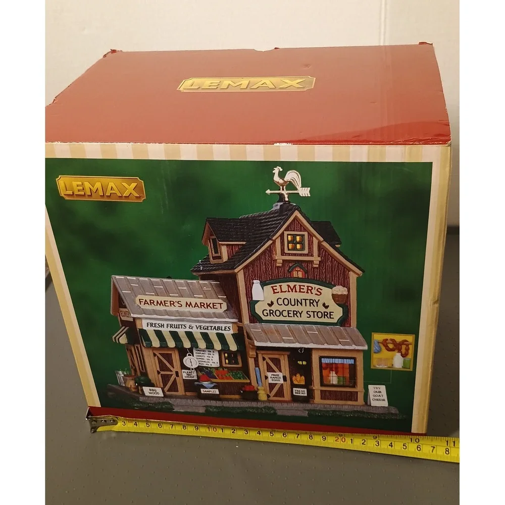 Lemax Elmer's Country Grocery Store Village Collection Brown Good Harvest Rustic